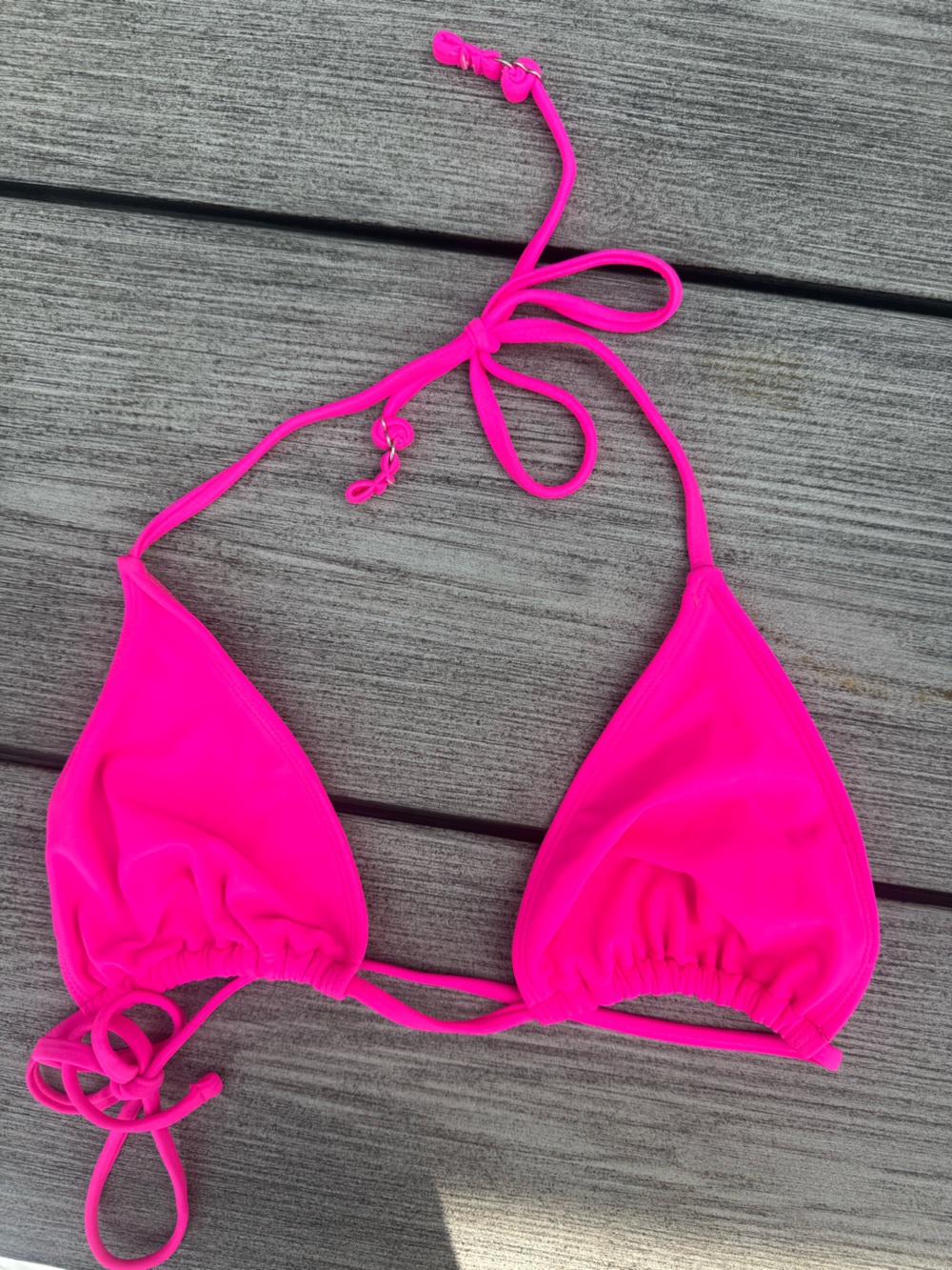 Forever 21 Hot Pink Triangle Bikini Top